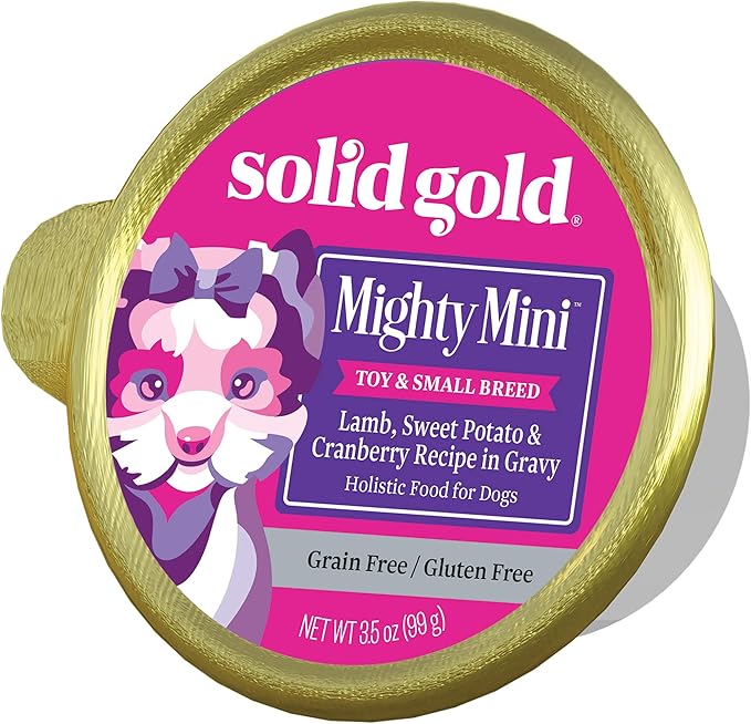 Solid Gold Wet Dog Food for Small Dogs - Mighty Mini Grain Free Wet Dog Food Made with Real Lamb - for Puppies, Adult & Senior Small Breeds with Sensitive Stomachs