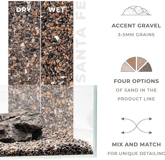 Ultum Nature Systems Controsand Santa Fe Aquarium Gravel (8L) - Small Pebbles for Fish Tank - Planted Aquarium Rocks - Fish Tank Substrate - Aquarium Pebbles - Versatile Fish Tank Stones