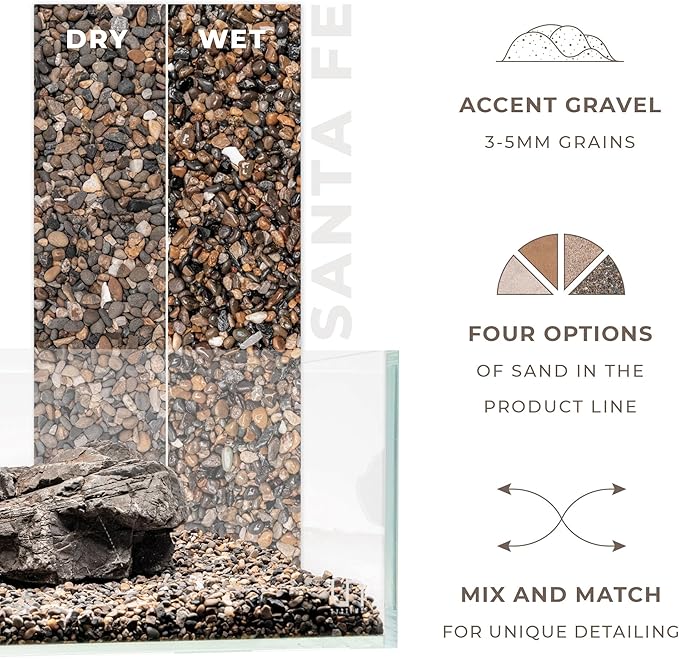 Ultum Nature Systems Controsand Santa Fe Aquarium Gravel (3L) - Small Pebbles for Fish Tank - Planted Aquarium Rocks - Fish Tank Substrate - Aquarium Pebbles - Versatile Fish Tank Stones