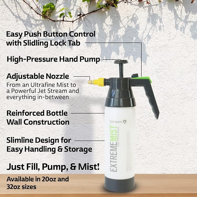 EXTREMEMIST High-Performance Bird Sprayer | Ultrafine Avian Pump Mister | Handheld Pet Bird Bath Mister | Adjustable Nozzle | Bird Cage Cleaner | Perfect for Macaws, Cockatiels, Parrots & More - 32oz