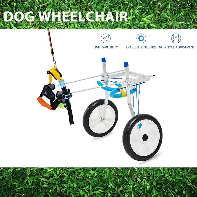 Adjustable Dog Wheelchair for Back Legs| Pet Wheelchairs with Disabled Hind Legs Walking|Stabel & Light Weight (7-Size) (L)