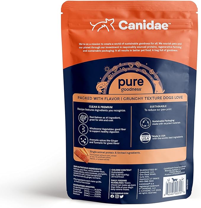 CANIDAE® PURE Heaven Biscuits with Salmon & Sweet Potato Dog Treats 11 oz.