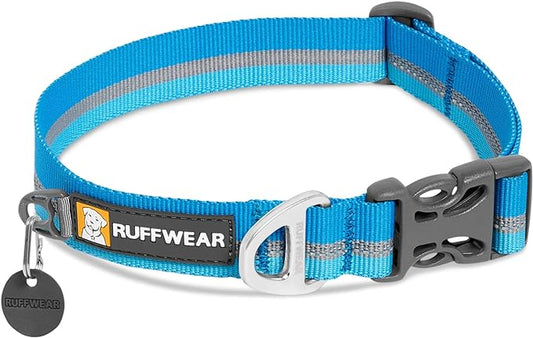 Ruffwear, Crag Dog Collar, Reflective and Comfortable Collar for Everyday Use, Blue Dusk, 20"-26"