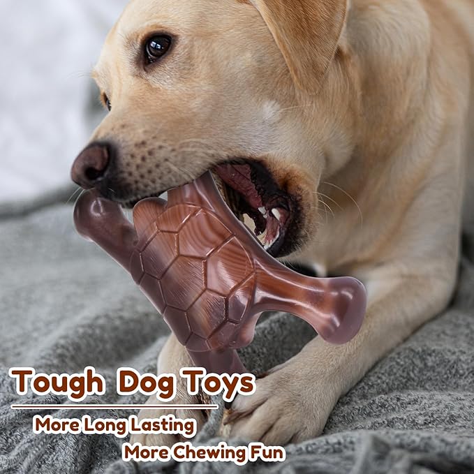 Dog Chew Toys for Aggressive Chewers, Heavy Duty Dog Toy, Real Bacon Flavored, Dog Toys for Aggressive Chewers, Dog Toys for Medium Large Dogs, Tough Dog Toys to Keep Them Busy