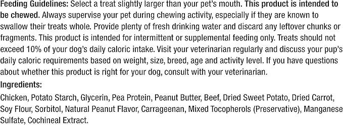 SmartBones No Artificial Colors or Preservatives Rib and Wing Chews, Treat Your Dog to a Fun Shapped Triple Flavor Chew 60 Count (Pack of 1)