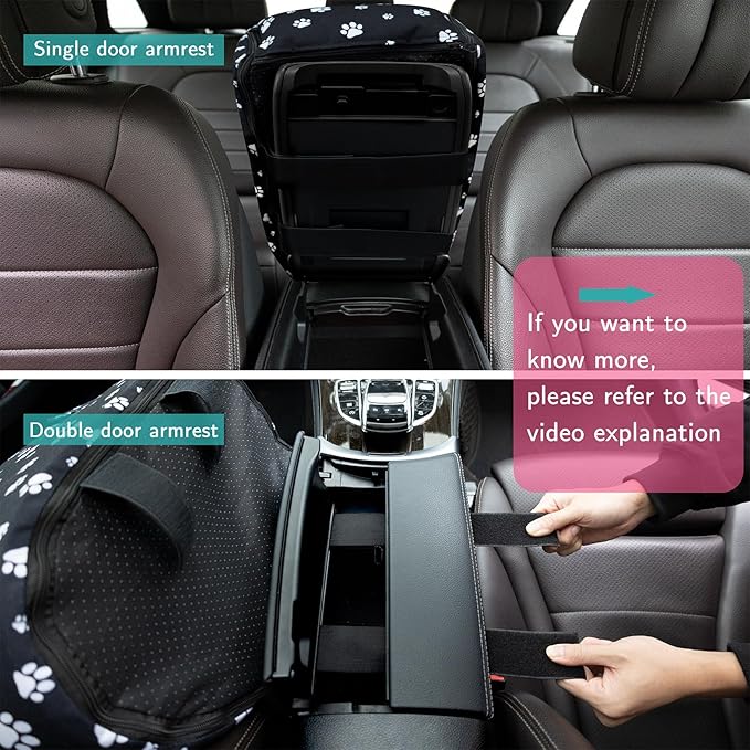 Cullaby Center Console Dog Car Seat Small under 15 lbs, dog console car seat for Small Dogs Middle (Pink)…