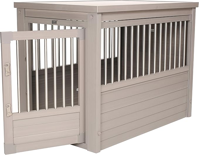 New Age Pet ecoFLEX Pet Crate/End Table, Large, Grey