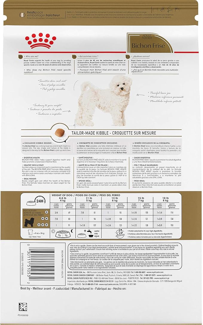 Royal Canin Bichon Frise Adult Dry Dog Food, 3 lb bag