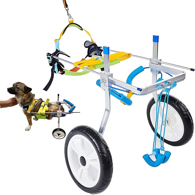 Adjustable Large Dog Cart/Wheelchair, for Back Legs Large Dog Wheelchair Light Weight (7-Size)(L)