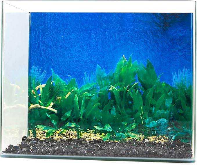 Penn-Plax Reversible Double-Sided Aquarium Background - Side 1 Blue Gradient/Side 2 Underwater Plant Life (DBC10CB)