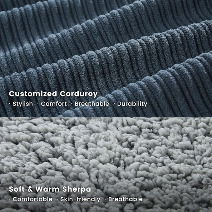 Miguel Washable Cat Beds for Indoor Cats with Removable Cushion, Easy to Wash Small Pet Sofa Bed with Side, Rectangle Bolster Kitten Bed Calming Cuddle Puppy Bed with Anti-Slip Bottom, Blue 20 Inch