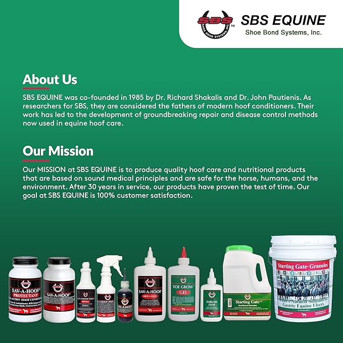 SBS Equine | SAV-A-HOOF Gel II | Hoof Treatment | Long-Lasting Time Release Formula | No Messy Waste or Run-Off (4 Fluid Oz)