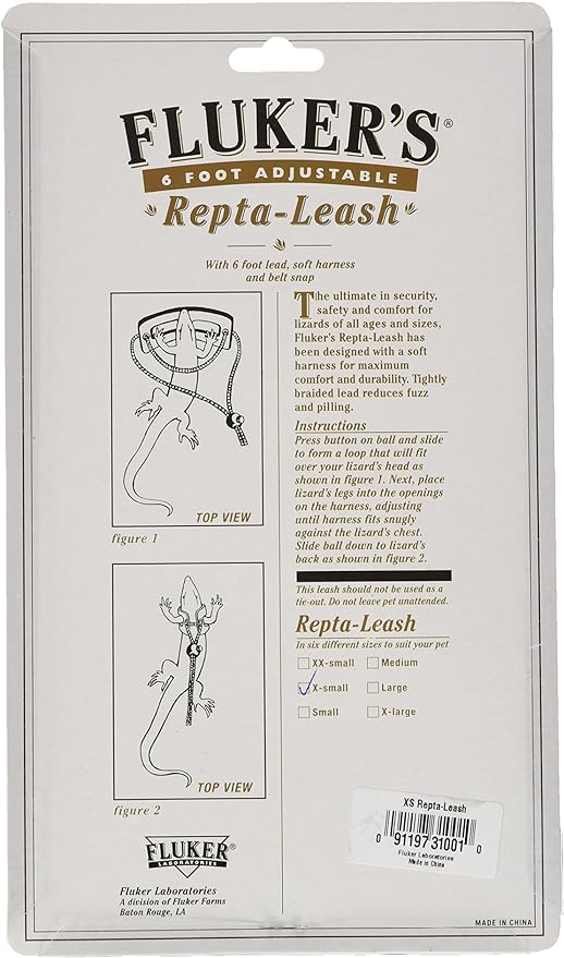 Fluker's Repta Leash for Reptile, X-Small