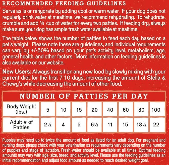 Stella & Chewy's Freeze Dried Raw Dinner Patties – Grain Free Dog Food, Protein Rich Stella’s Super Beef Recipe – 25 oz Bag