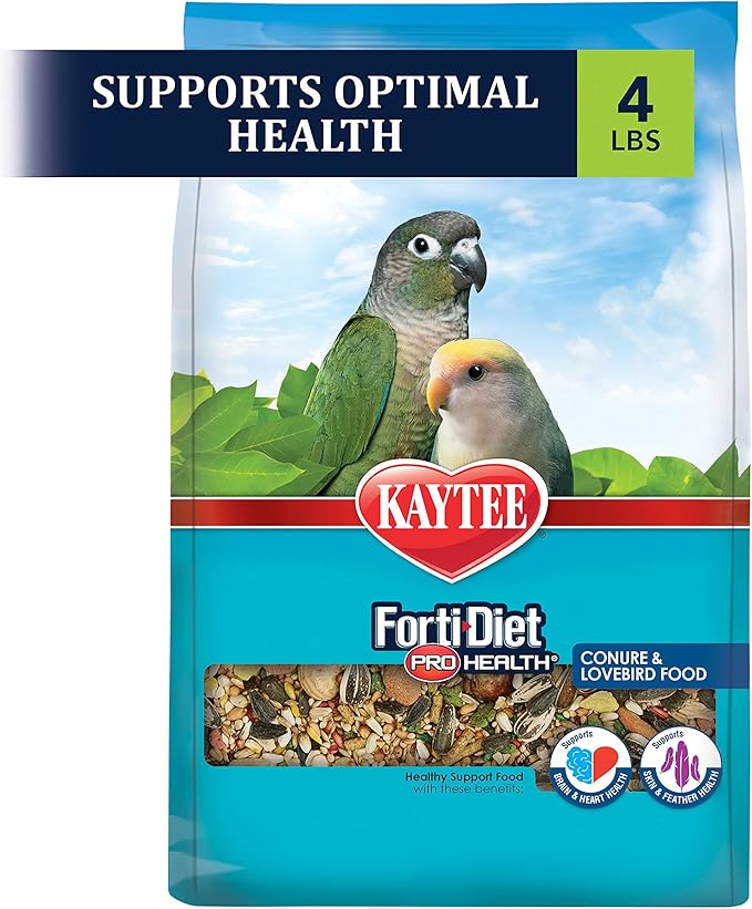 Kaytee Forti-Diet Pro Health Pet Conure & Lovebird Food, 4 lb