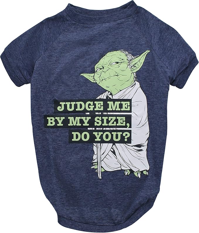 Star Wars for Pets Yoda Judge Me by My Size, Do You? Dog Tee | Star Wars Dog Shirt for Large Dogs | Size Large | Soft, Cute, and Comfortable Dog Clothing and Apparel, Cute Dog Clothes