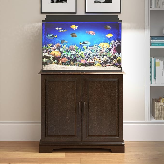 Ollie & Hutch Flipper Harbor 29-37 Gallon Aquarium Stand, Espresso