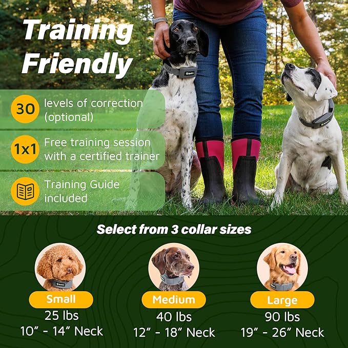 SpotOn Longer Battery Life, GPS Dog Fence, App Based Wireless Dog Fence Collar, Waterproof, Accurate & Reliable GPS Dog Fence System, Virtual Dog GPS Tracker for All Terrain Large/All Carriers