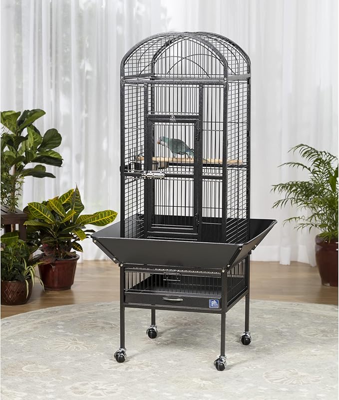 Prevue Pet Products 34511 Dometop Bird Cage, Small, Black Hammertone