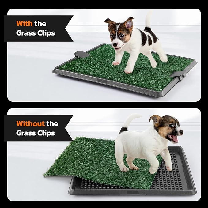 PICK FOR LIFE Plastic Clips 2 Pack for Dog Potty Training Grass, Used for Holding The Artificial Grass in The Potty Loo Tray Without Slipping