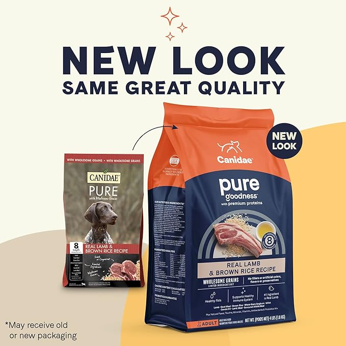 CANIDAE Pure Real Lamb & Brown Rice Recipe Dog Dry 4 lbs.