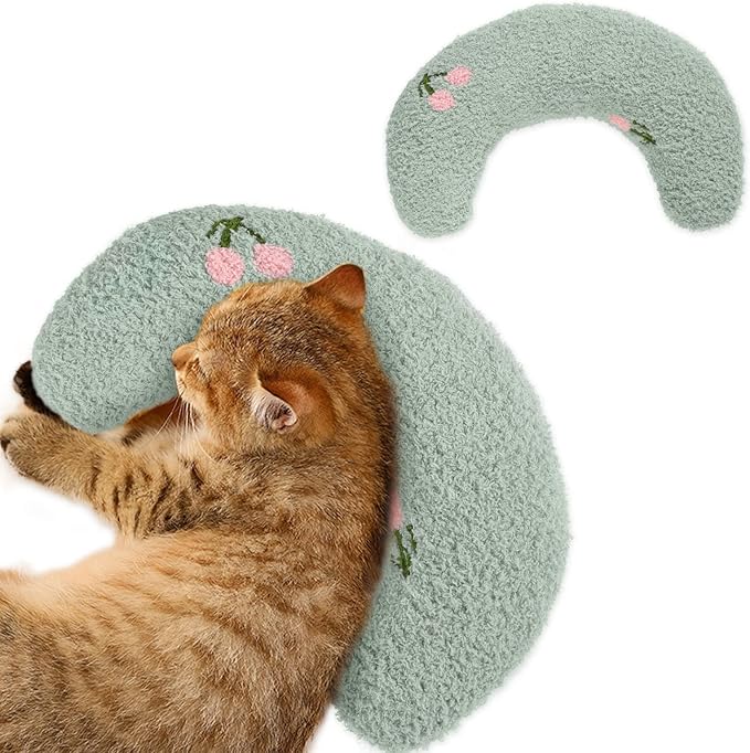 T'CHAQUE Soft Dog Bed Pillows, Ideal Naptime Sleeping Companion for Small Dogs and Cats, Pet Neck Pillow for Upper Spine and Calming Support, Cuddle Snuggle Doggy/Kitten Pillow Training Toy