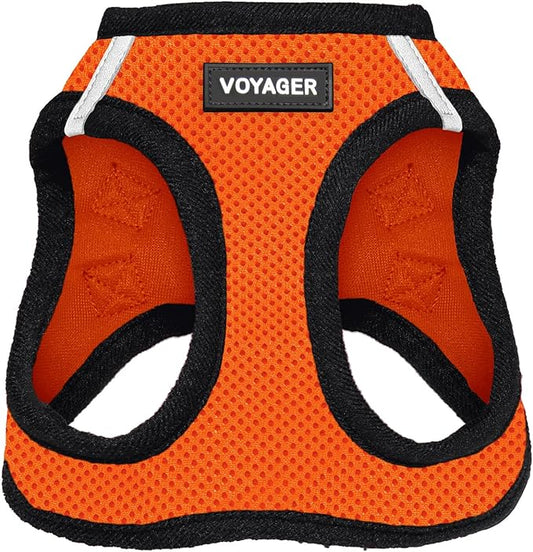 Voyager Step-in Air Dog Harness - All Weather Mesh Step in Vest Harness for Small and Medium Dogs by Best Pet Supplies - Harness (Orange/Black Trim), X-Small