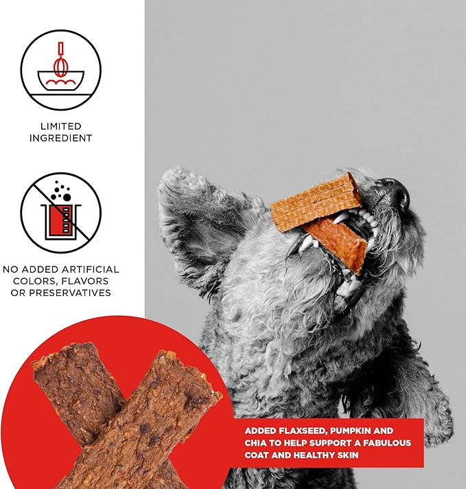 BIXBI Skin & Coat Support Beef Liver Jerky Dog Treats, 12 oz - USA Made Grain Free Dog Treats - Antioxidant Rich to Support Shiny, Full Bodied Coats - High in Protein, Whole Food Nutrition, No Fillers