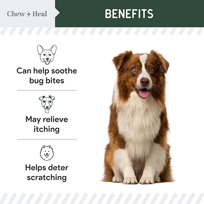 Chew + Heal Labs Hydrocortisone Lotion for Dogs - 4 oz Anti Itch Cream for Irritated Skin, Flea Bites, Itching, and More - Made in The USA