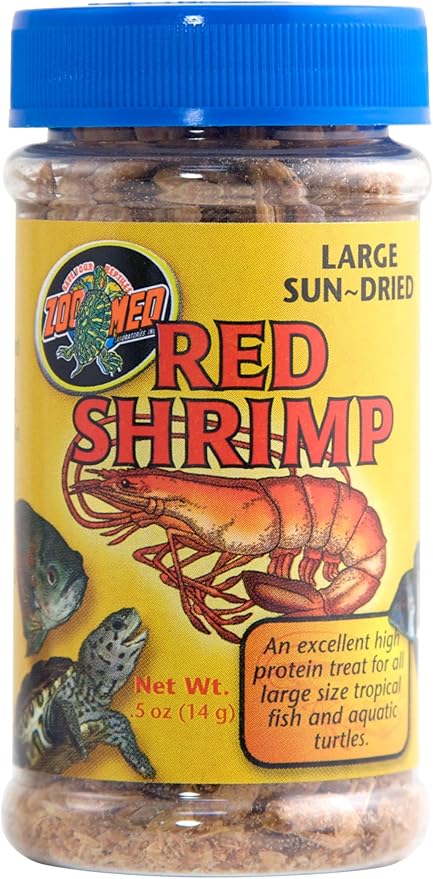 Zoo Med Large Sun-Dried Red Shrimp Aquatic Turtle Food, 0.5 oz.