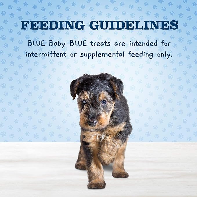 Blue Buffalo Baby BLUE Soft Biscuits with DHA, Natural Dog Treats for Puppies, Great for Training, with Chicken & Carrots, 8-oz. Bag