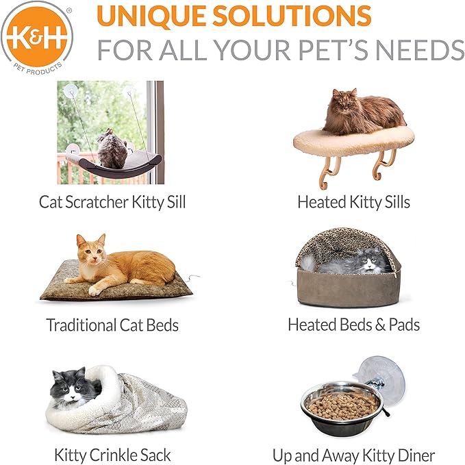 K&H Pet Products Hangin' Cat Condo Door Mounted Cat Furniture Cat Tree Classy Gray 5 Story High Rise