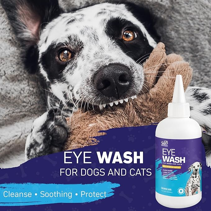 Dog Eye Drops 200ml,All Natural Ingredients Eye Wash for Dogs and Cats, Cleanses Tear Stains,Goop Mucus, Improves Allergy Symptoms and Dry Eyes