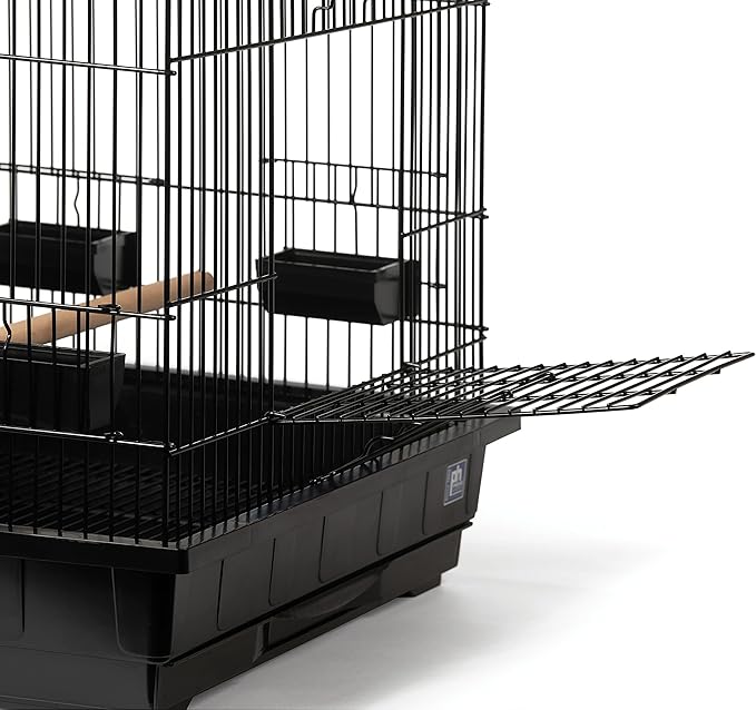 Prevue Pet Products Parrot Manor Metal Bird Cage with Plastic Base, Removable Grill for Home or Travel