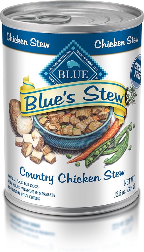 Blue Buffalo Blue's Stew Adult Wet Dog Food, Chicken Stew, 12.5 Oz Can