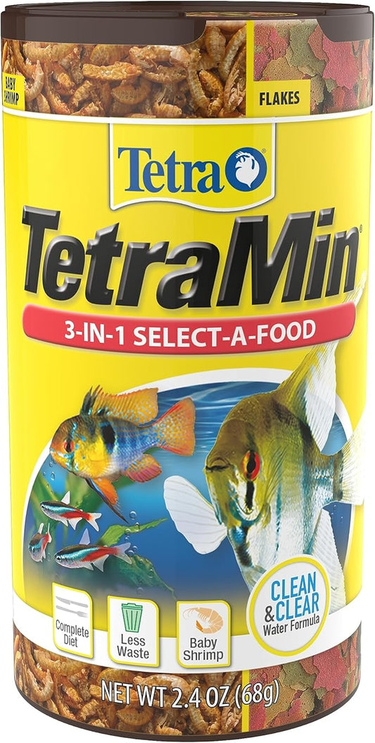 Tetra TetraMin Select-A-Food 2.4 Ounces, Fish Flakes, Variety Pack