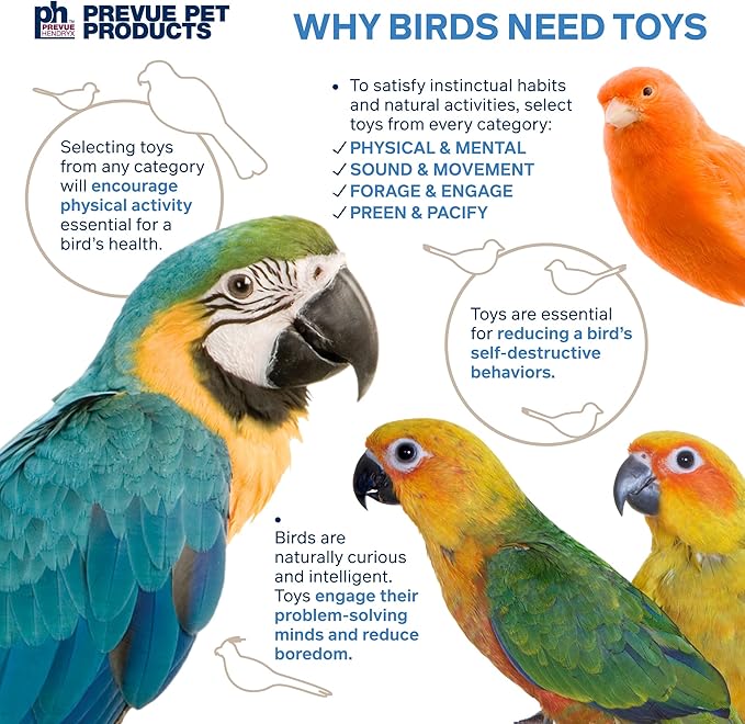 Prevue Pet Products Sound & Movement Bodacious Bites Tower Bird Toy 60960