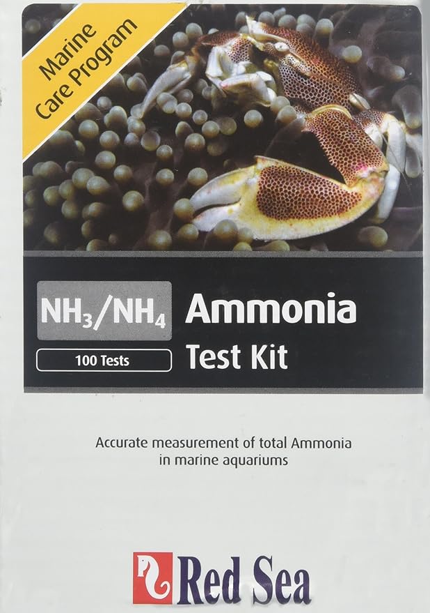 Red Sea Fish Pharm ARE21460 Marine Care Program Ammonia Kit for Aquarium, 100 Tests