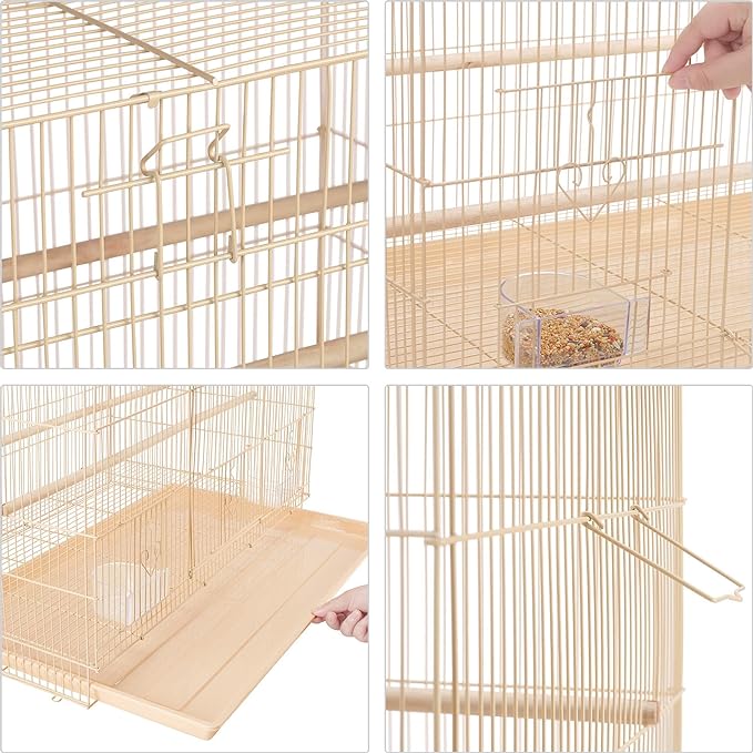 Yaheetech 30'' Length Flight Bird Cage Metal Extra Space Parrot Cage for Small Parrots Cockatiels Budgies Parakeets Conures