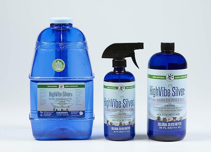 Colloidal Silver for Pets -16 Oz- 20 PPM Wound/Skin/Hot Spot Spray for Dogs, Cats, Birds, Horses/All Pets & Peeps