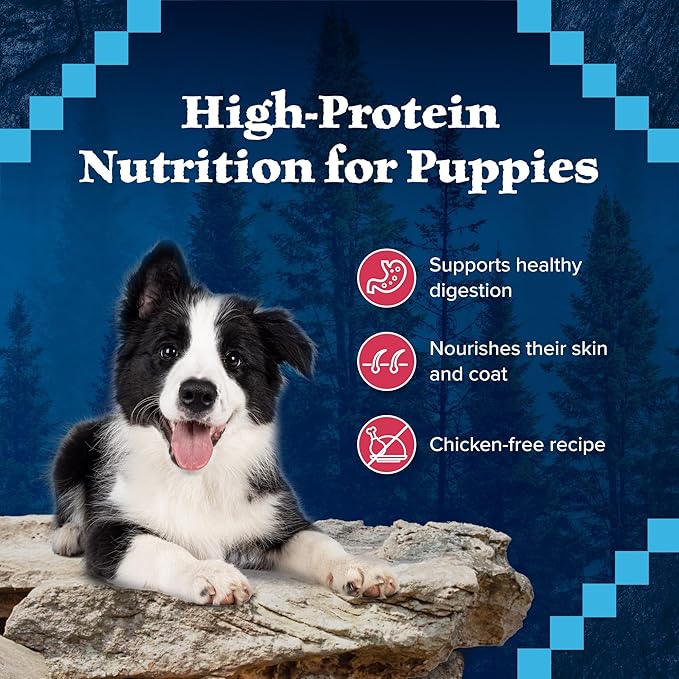 Blue Buffalo Wilderness Rocky Mountain Recipe Puppy Wet Dog Food, High-Protein & Grain-Free, Made with Natural Ingredients, Red Meat Dinner, 12.5-oz. Cans (12 Count)