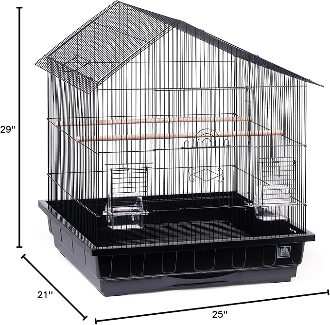 Prevue Pet Products Conure Manor Metal Birdcage for Small, Medium Birds with 2 Cups and Perches