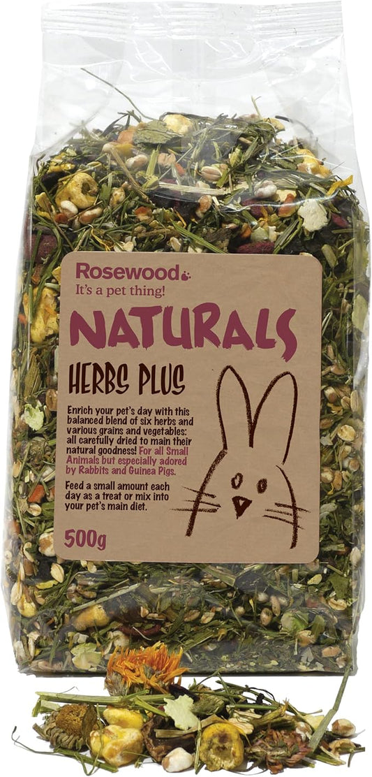 Naturals Rosewood Herb Plus Small Animal Treat (500g)