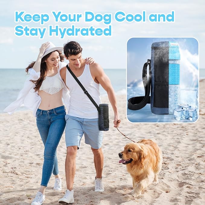 Lesotc Dog Water Bottle, 35OZ Portable Dog Water Bottle Dispenser Dog Travel Water Bottle, Leak Proof Foldable Pet Water Bottle Travel Water Bowl Dog Accessories for Dogs Outdoor Walking and Hiking