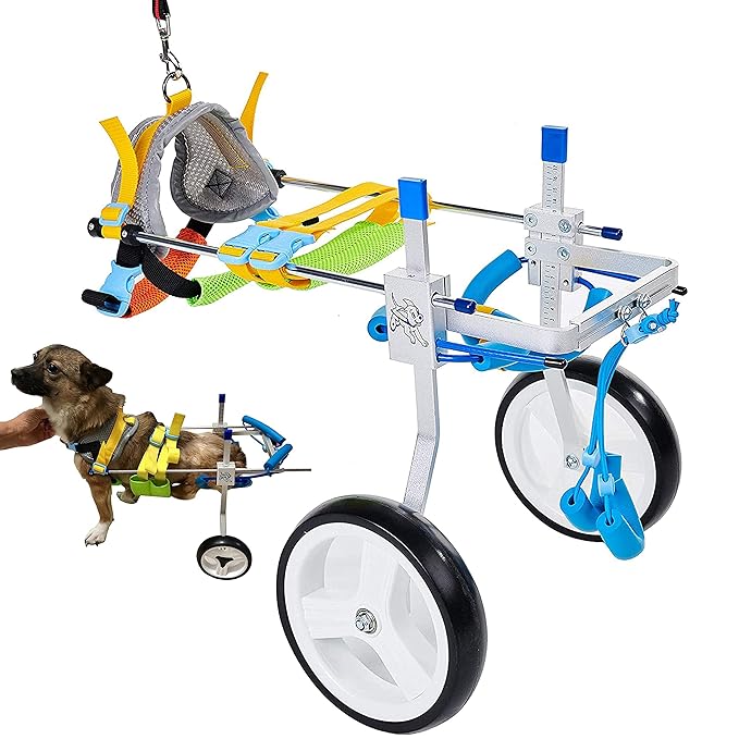 Adjustable Dog Wheelchair, for Pet/Doggie Wheelchairs with Disabled Hind Legs Walking (7-Size)(S)