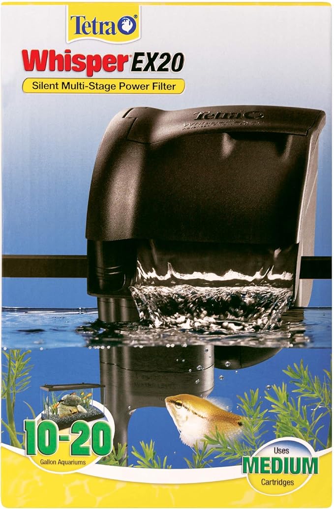 Tetra Whisper EX Silent Multi-Stage Power Filter for Aquariums, 10-20 Gallons