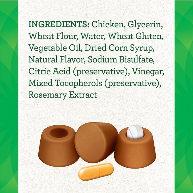 Greenies Feline Pill Pockets for Cats Natural Soft Cat Treats, Chicken Flavor, 3 oz. Pack (85 Treats)