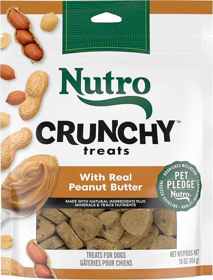 Nutro Crunchy Dog Treats With Real Peanut Butter, 16 oz. Bag