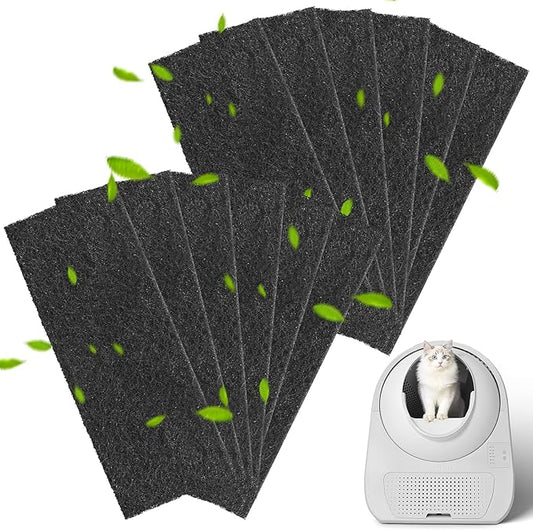 16 Pcs Carbon Filters, Activated Carbon Filters Compatible with Model 3, Thickened Litter-Robot Carbon Filters for Absorbs Odor