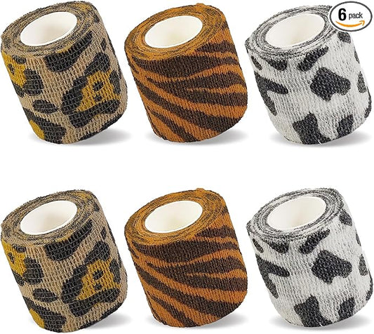 6 Pack Vet Wrap 2 inch for Dogs Horses, Pet Wrap Bandage Self Adhesive, Coban Bandages for Wounds Breathable Non Woven for Dog Cat Horse Pet Animals